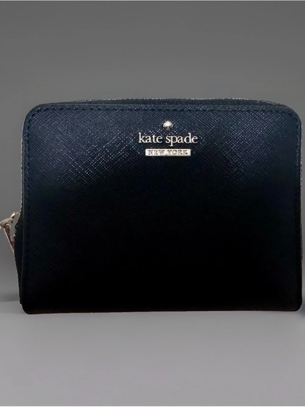 Kate Spade Black Leather Wallet, Small